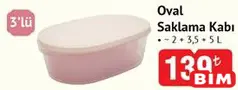 OVAL SAKLAMA KABI 3'LÜ